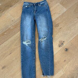 RSQ High Righ Straight Leg Unfinished Hem - Size 25